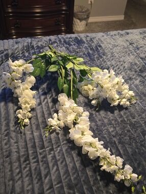 White Cascading Artificial Wisteria Stem - Home Accents